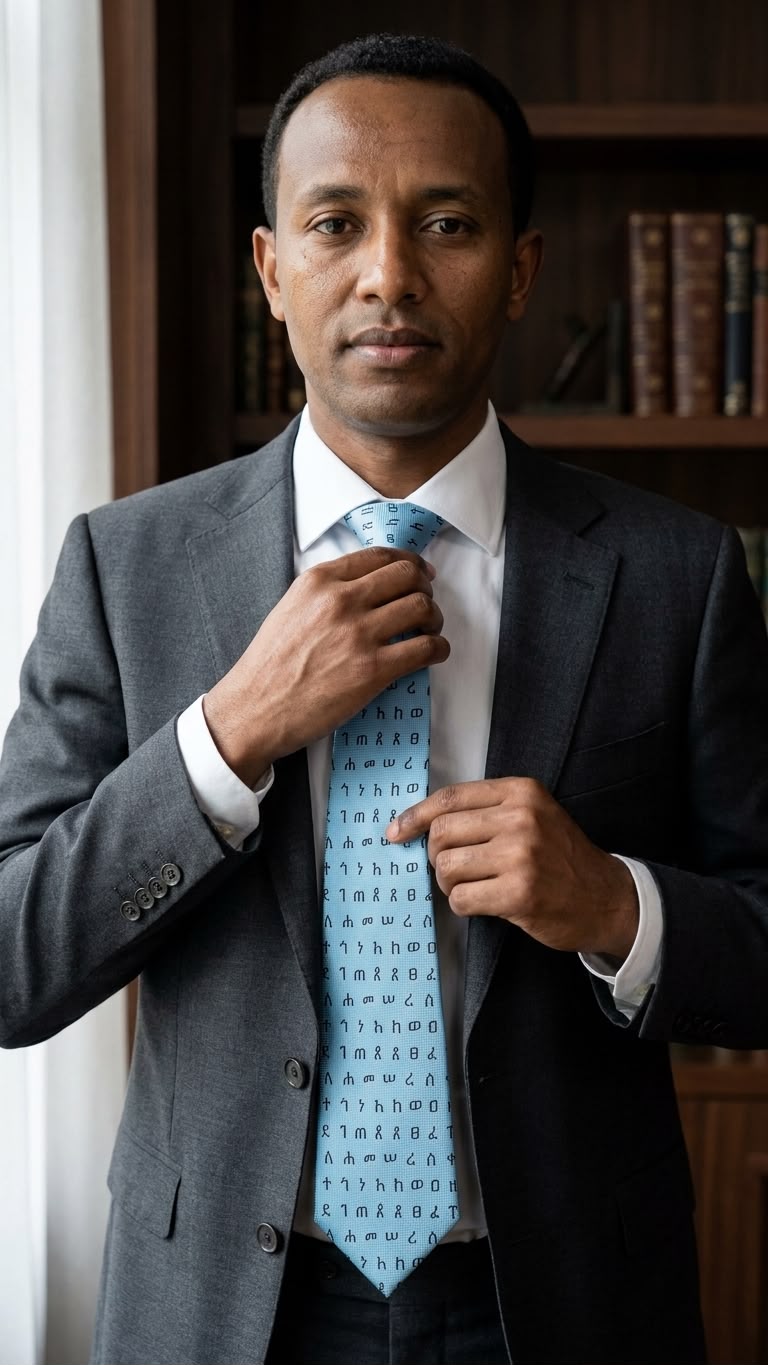 Yeneta blue silk tie worn with a suit