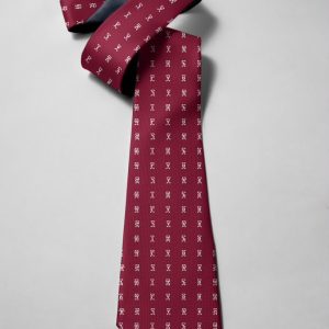 Yeneta burgundy silk tie product view